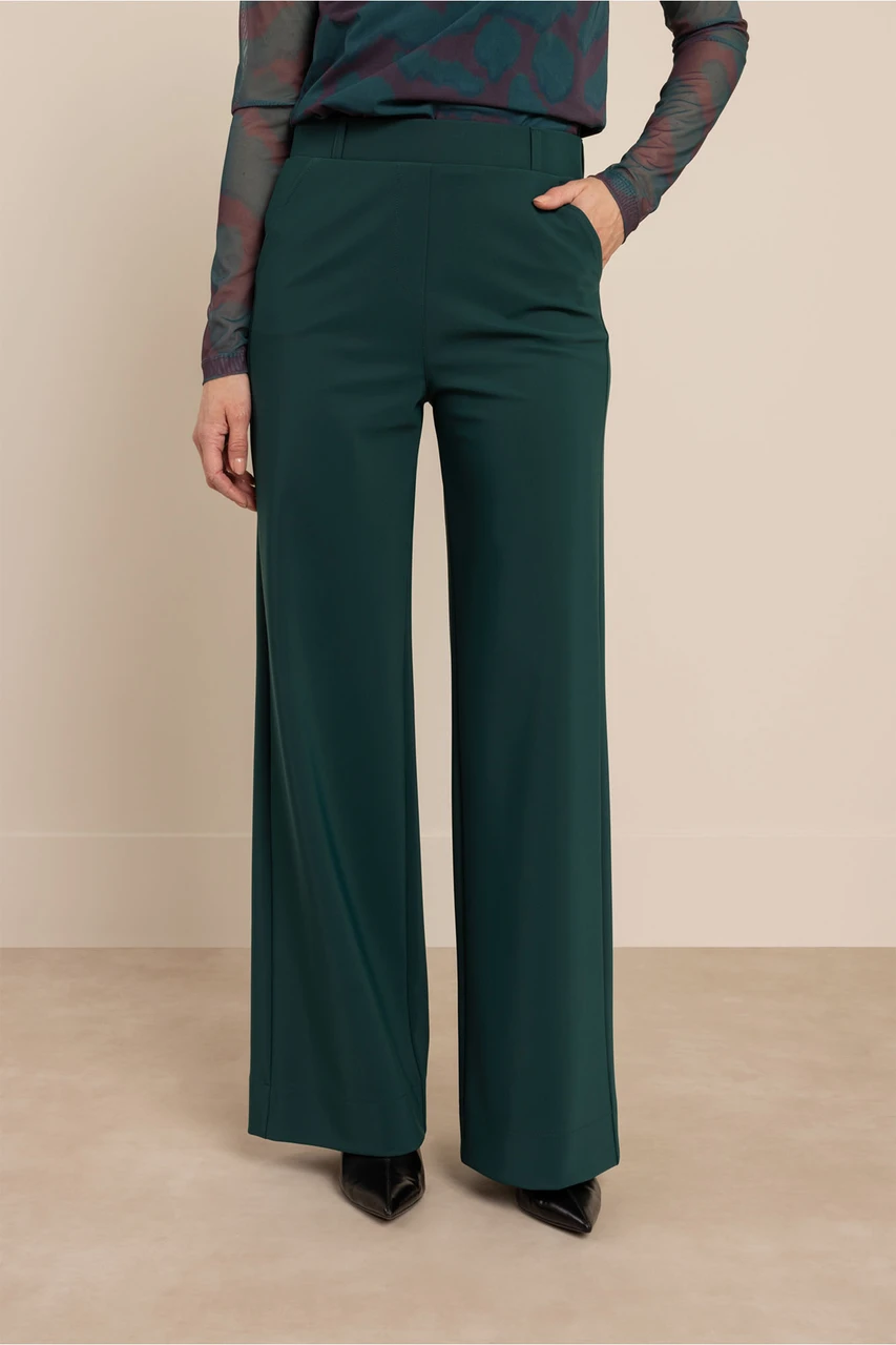 Studio Anneloes Lexie Bonded Trousers Dark Teal